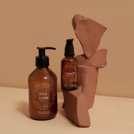 Set Curl Glow mit Leave-In und zweimal Haaröl von Afrolocke