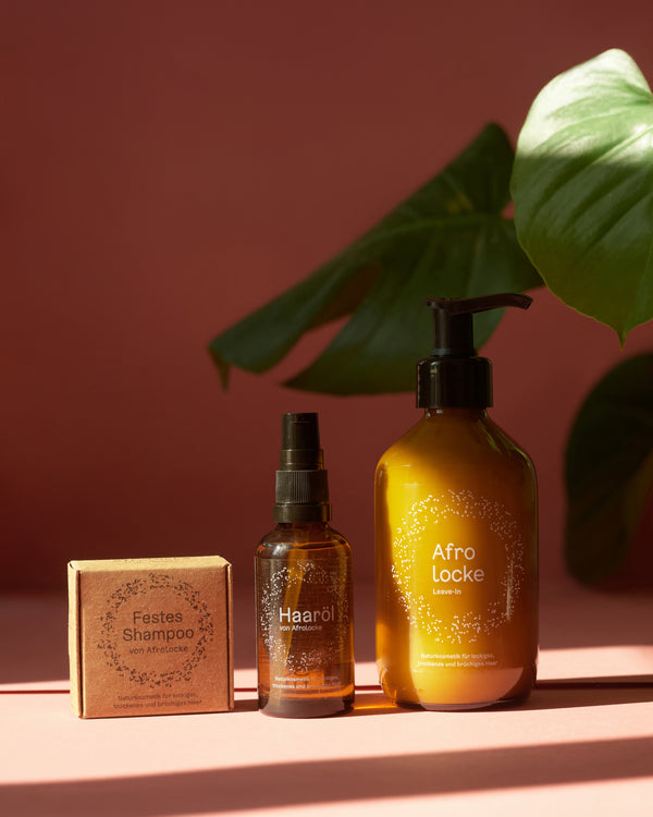 Green Essentials: Leave-In, festes shampoo, Haaröl